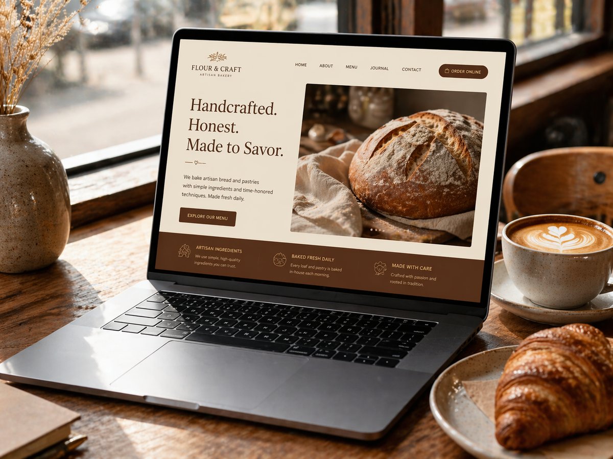 カフェ・ベーカリー向けLPデザイン例