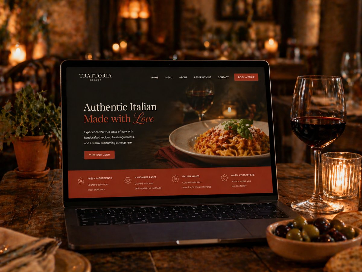 レストラン・バル向けLPデザイン例